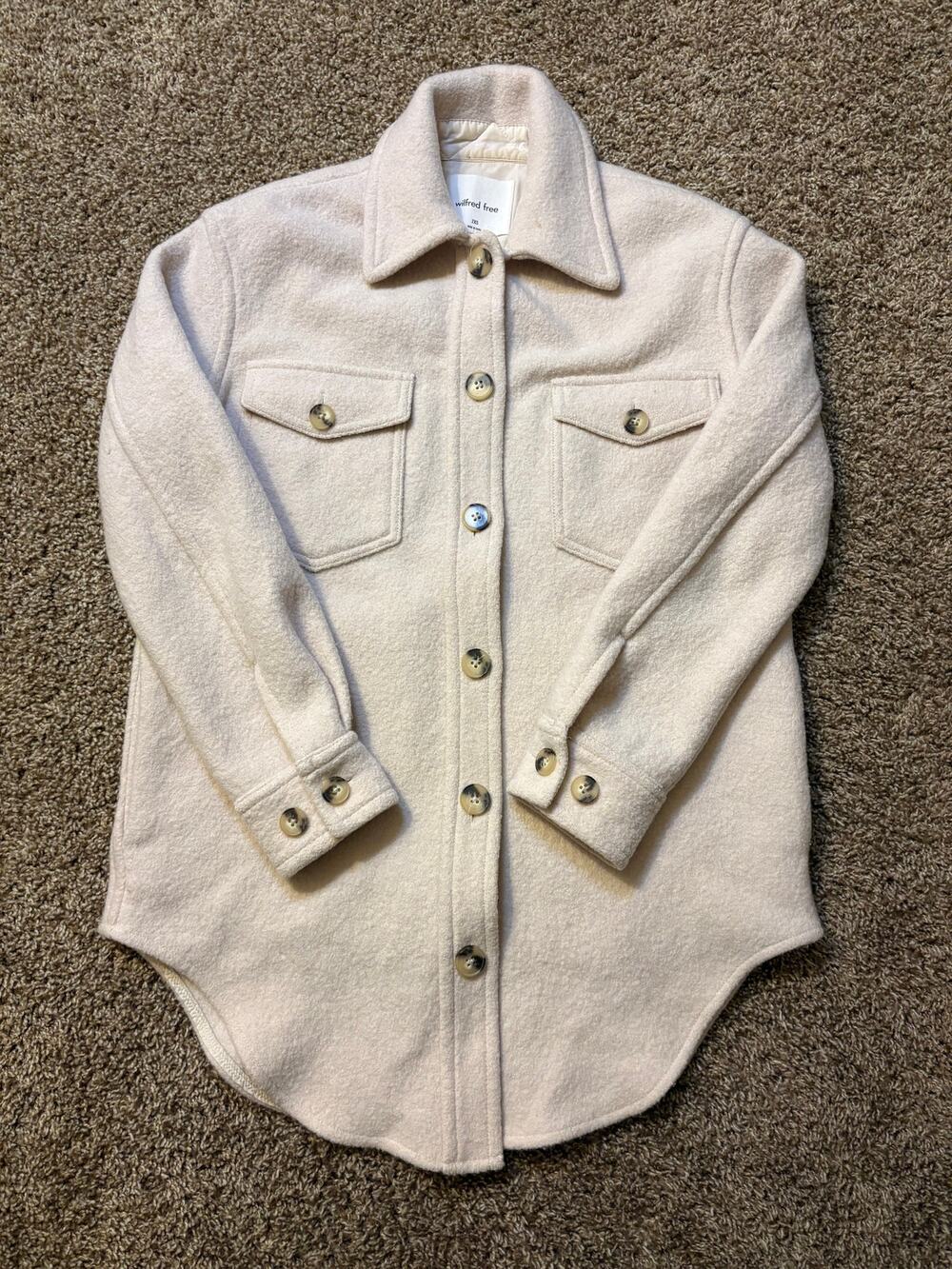 Wilfred Free The Ganna Shirt Jacket in Heather Bonen Size 2XS